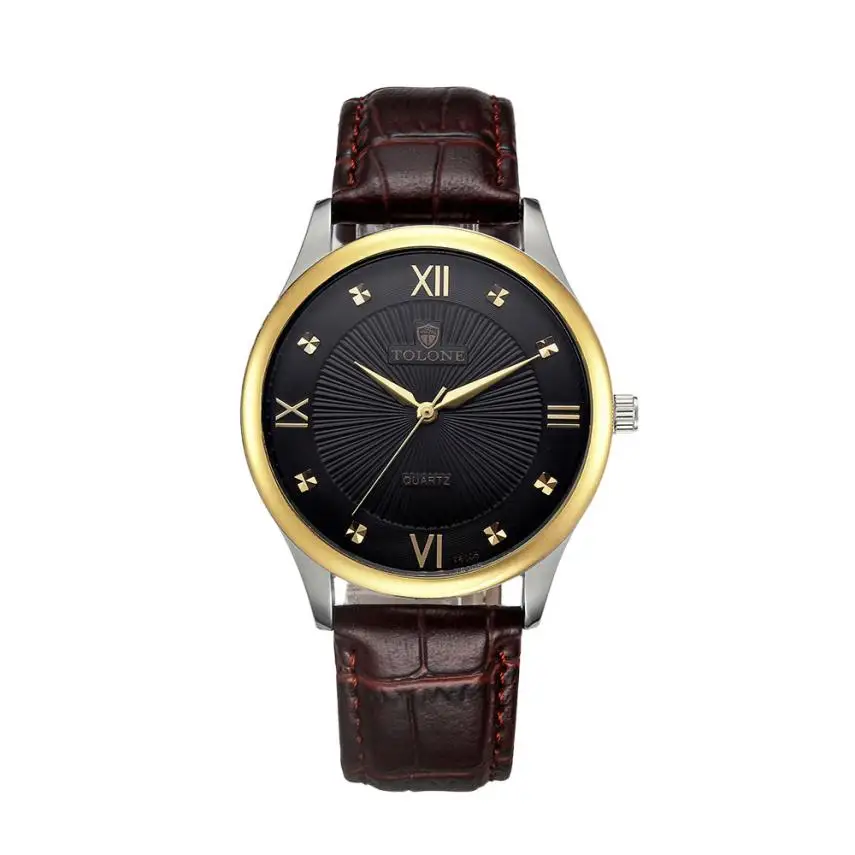 

2018 NEW Hot Fashion Quartz Wristwatches Casual Leather Band Analog Alloy Quartz Business Wrist Watch relogio masculino #C