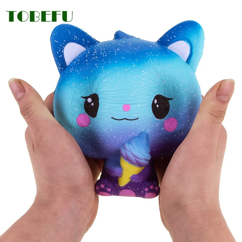 TOBEFU милый Jumbo новый Galaxy мороженое кошка котенок мягкое медленно поднимающийся