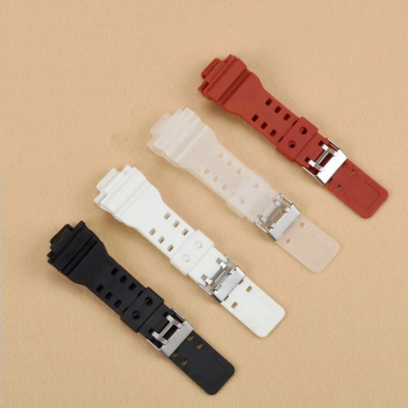neway 16mm Rubber Watchbands Men Black Sport Diving Silicone Watch Strap Band Metal Buckle For Casio g-shock Accessories | Наручные часы