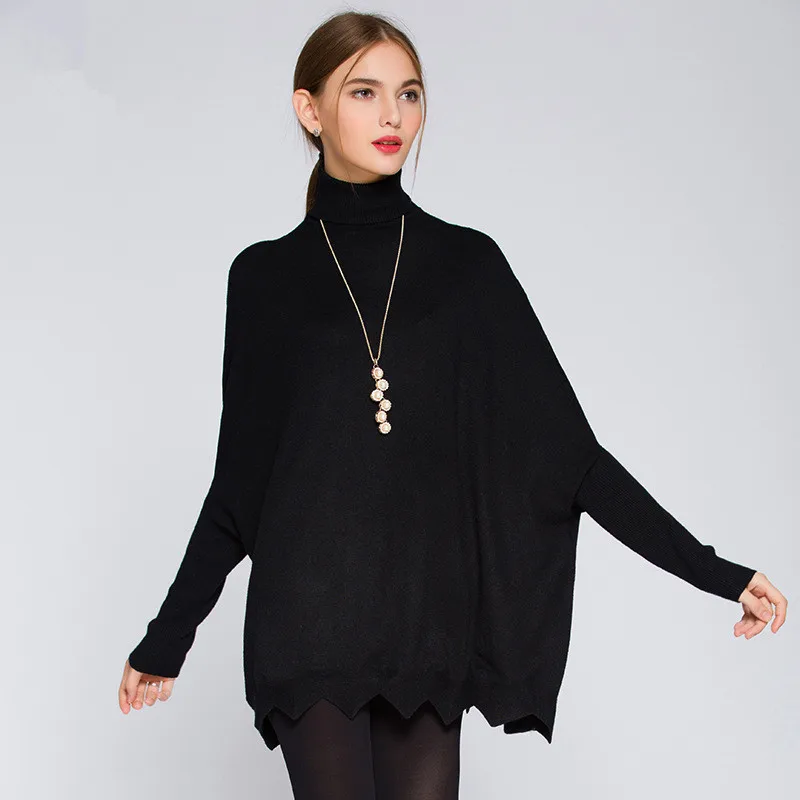2017 Новая мода осень Для женщин свитер водолазка с длинным рукав &quotлетучая