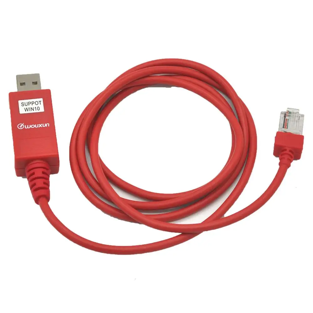 Red 8 Pin USB programming cable for Wouxun KG-UV920P Car Radio Computer Programming J0319C