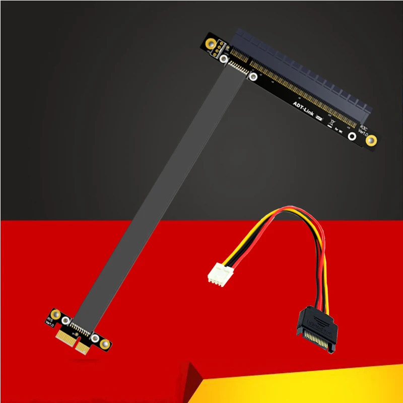 Новый адаптер PCI E 1X к 16X Riser Card удлинитель кабеля PCIe 3 0 X1 Express Видеокарта для BTC Miner