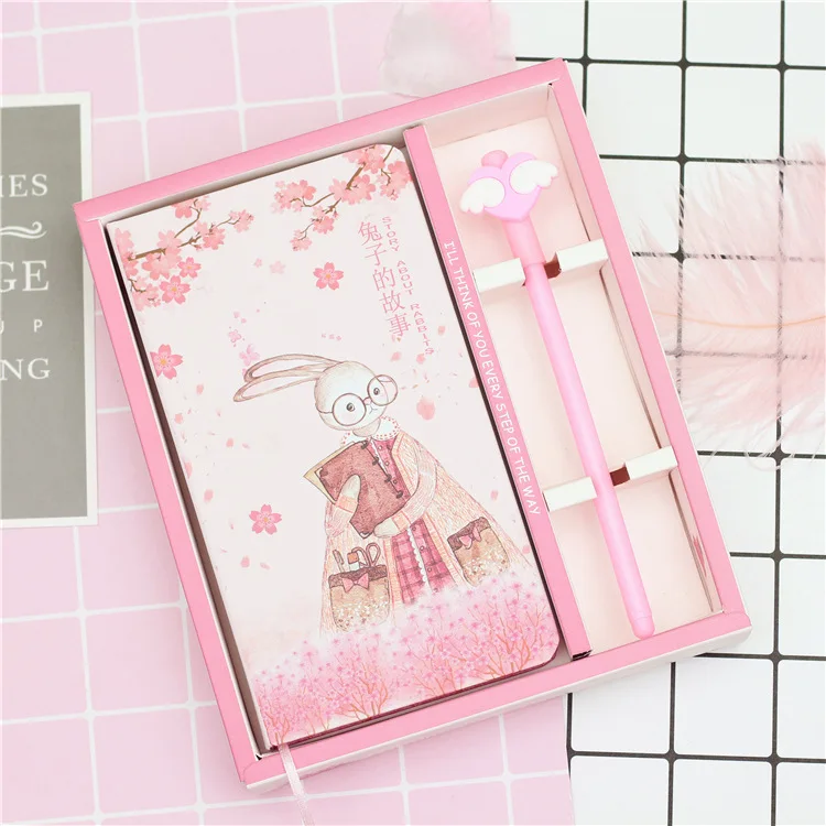 hand book rabbit Креативная Студенческая ручная книга единорог; Фламинго кролик милый кот Картина Свадебная вечеринка знак в книжке студенческий подарок блокнот - Цвет: hand book rabbit