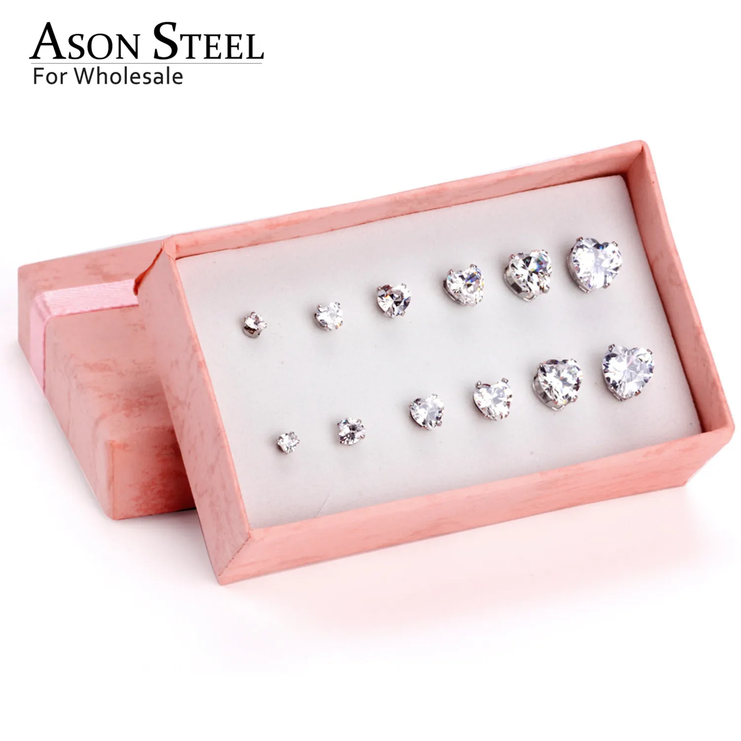 Женские маленькие сережки ASON STEEL ювелирное изделие в форме Золотого сердца из