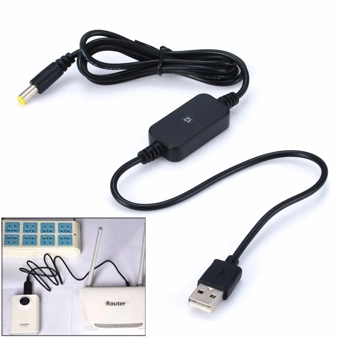 Новый модуль кабеля преобразователя DC-DC 5V на DC 9V/12V кабель USB Разъем 5 5*2 1mm Step-up