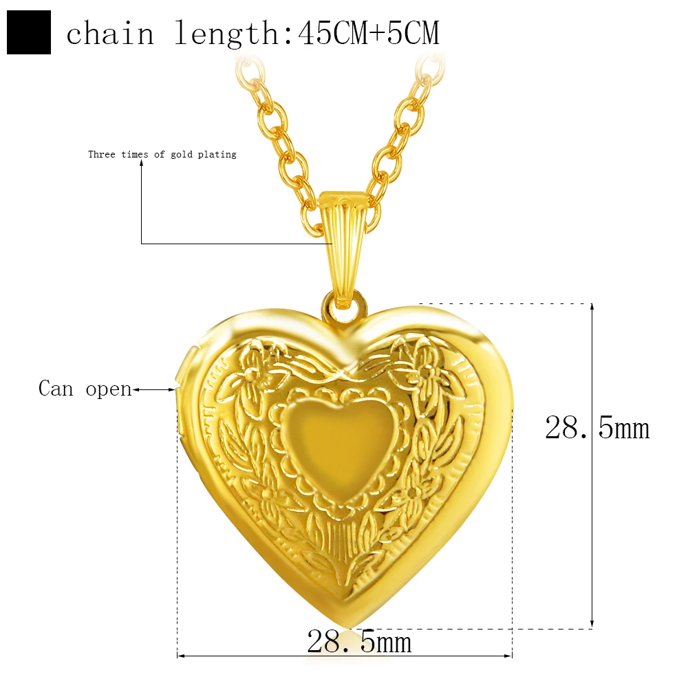 Романтическое ожерелье-медальон в форме сердца женское ювелирное изделие