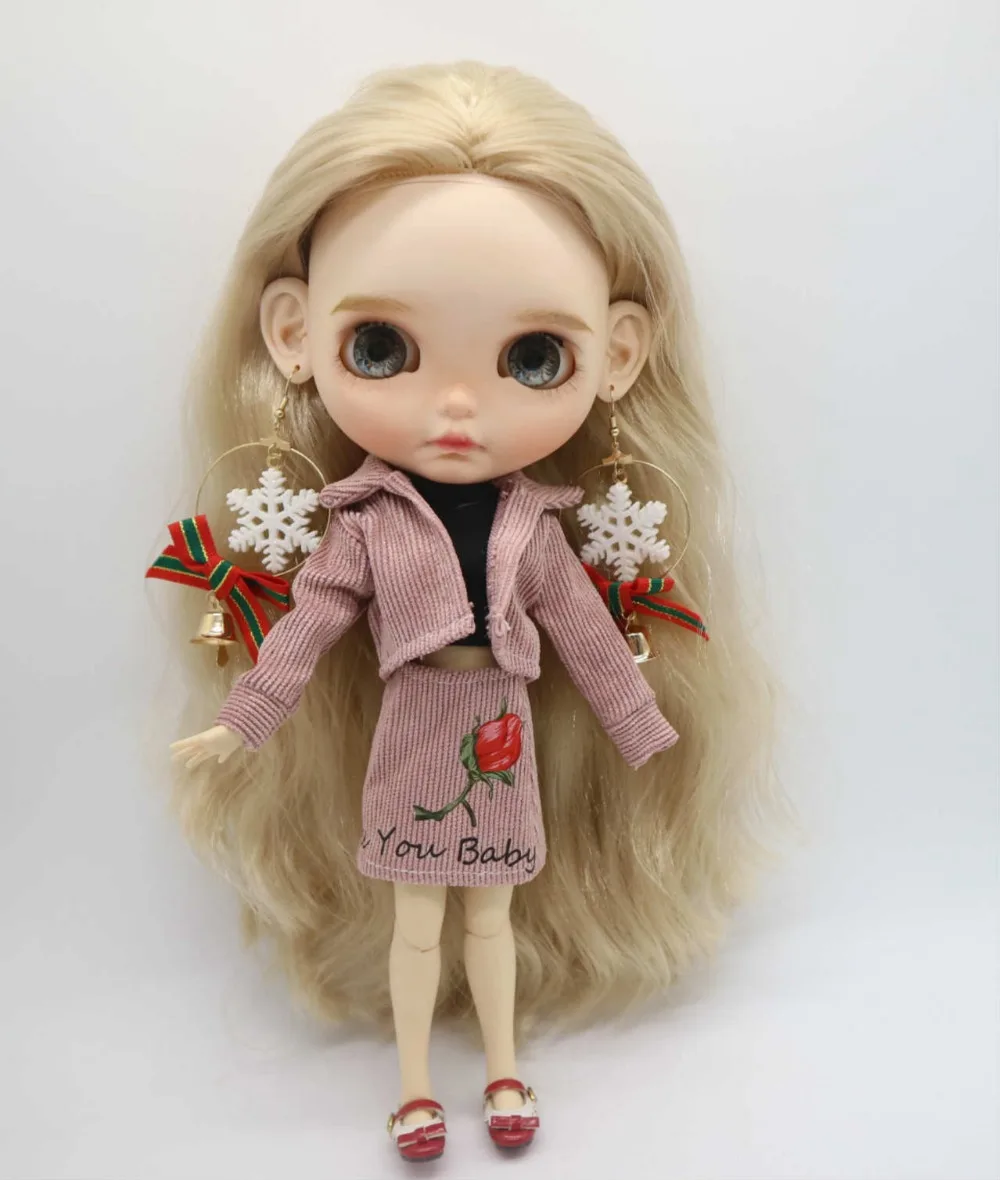 Рождественские серьги Blyth куклы аксессуары серьги