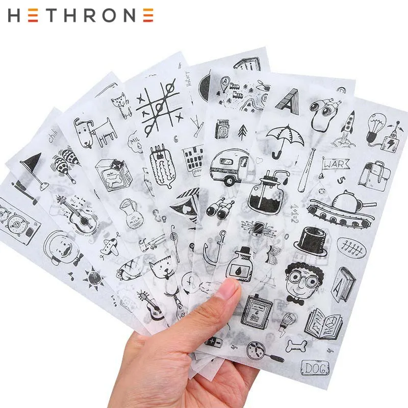 Hethrone Kawaii мультфильм ручной работы дневник стикер для канцелярских товаров