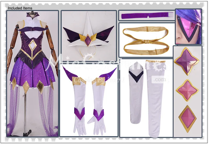 Syndra костюм для косплея фиолетового цвета топ юбка наряд на Хэллоуин