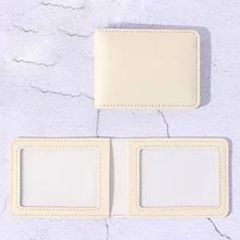 ID держатель для карт с 2 прозрачными картами водительские права и удостоверение личности защитный кошелек