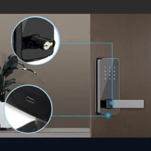 Умный Замок Bluetooth Keyless тачскрин цифровой дверной замок Smart Deadbolt полностью автоматический(с ручкой