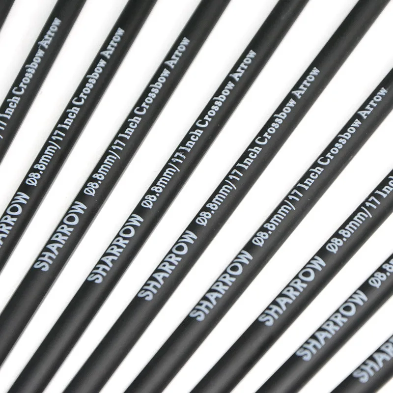 6/12pcs 17inch Archery Crossbow Bolts Arrow Carbon Rubber Feather Replaceable Blade Broadhead OD8.8mm Shooting Accessories | Спорт и