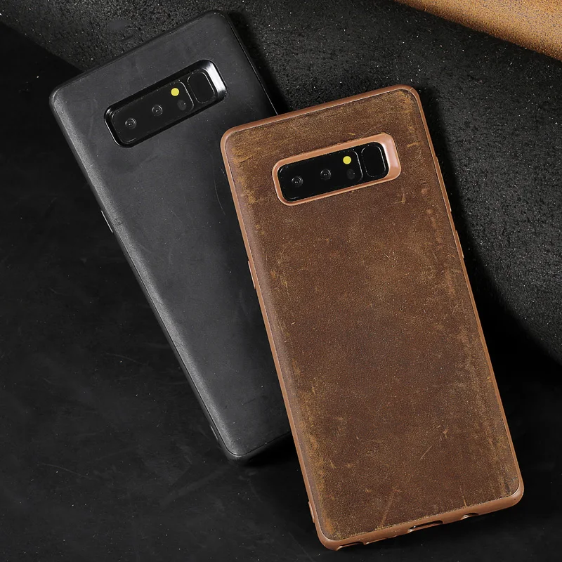Кожа Ретро crazy horse кожа для Samsung Note 8 чехол все включено мобильный телефон