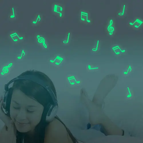 15 шт. в темноте флуоресцентная светящаяся паста музыкальные стикеры светящиеся