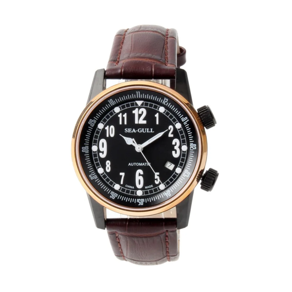 Seagull Dual Time Zone светящиеся стрелки механические часы с кристаллами сапфир