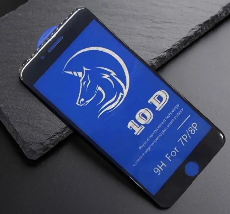9H твердость против царапин 10D Защита экрана для iPhone XS MAX XR 6 6s 8 8P 7 7P полное покрытие изогнутое закаленное стекло 50 шт. CAMDEMS
