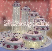 acrylic brithday large cake stand diameter 6pcsset 11 8 wedding decoration crystal transparent cake holder birthday decoration