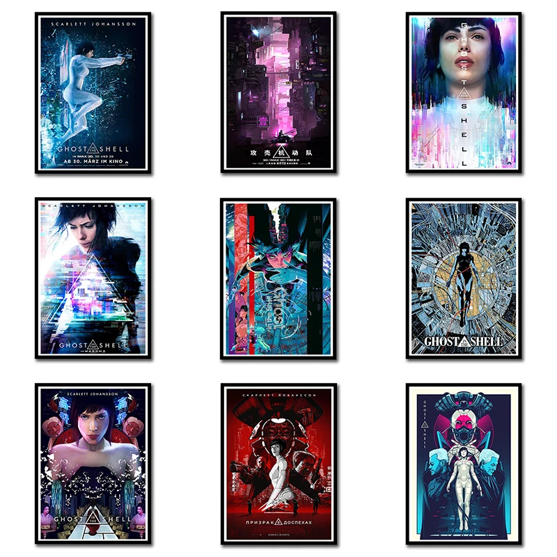 Постеры Ghost in the Shell кино стикеры Настенные белый картон принты четкое изображение