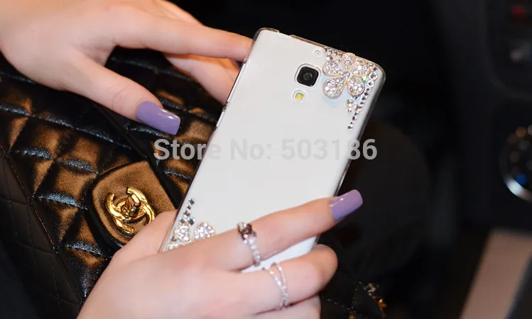 Ошейник украшенный фальшивыми алмазами цветок чехол для Xiaomi Redmi Note 2 3 4 5 6 3X3 S 4A 4X 5A