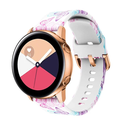 20 мм ремешок для samsung Galaxy Active 2 40 мм 44 мм S2 классический ремешок Amazfit bip/BIP lite/gts/GTR 42 мм ремешок для часов силиконовый браслет - Цвет ремешка: 4