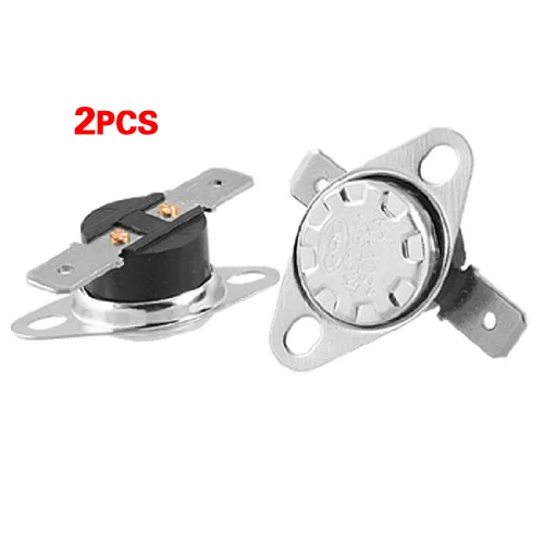 

New 2 x Black Temperature Control Switch Thermostat Normal Close KSD301 130C