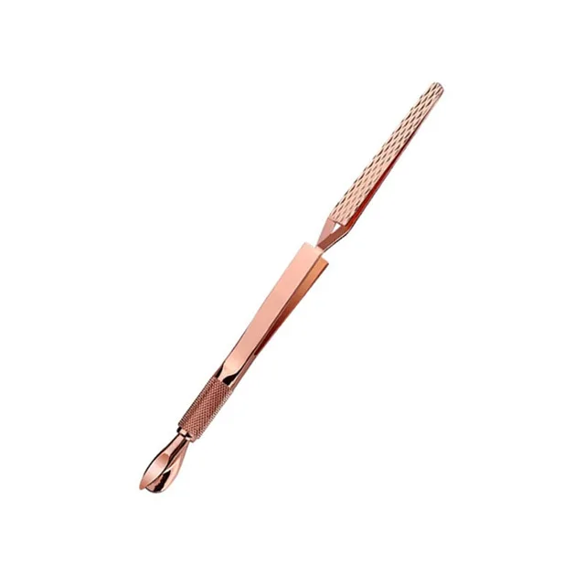 Rose Gold 1 шт. C изогнутые зажимы для ногтей, толкатель для кутикулы, средство для удаления омертвевшей кожи, УФ-гель, акриловый инструмент для наращивания ногтей, инструмент для маникюра - Цвет: Rose Gold