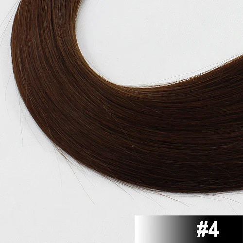 #4 FOREVER HAIR 0,8 г/локон 1" 18" 2" волосы Remy Huma для наращивания с плоским кончиком прямые капсулы кератиновые волосы 40 г/pac - Цвет: #4