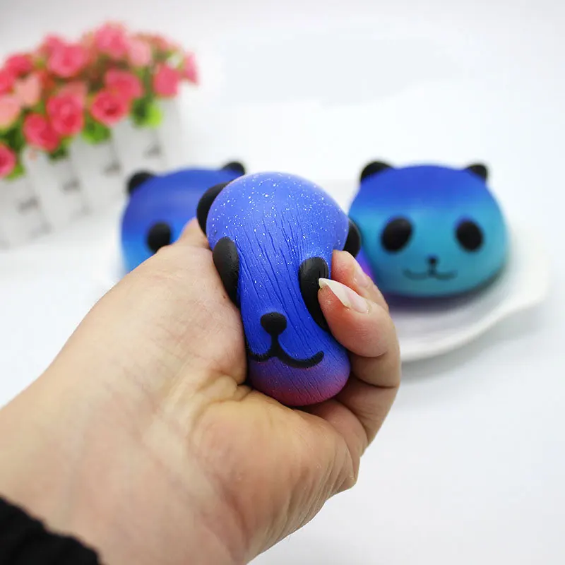Милый синий panda Ароматические Squishy замедлить рост squeeze Дети липкий болотистый