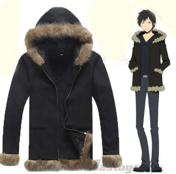 2017 DuRaRaRa Орихара Изая костюмы для косплея модное черное пальто куртка одежда