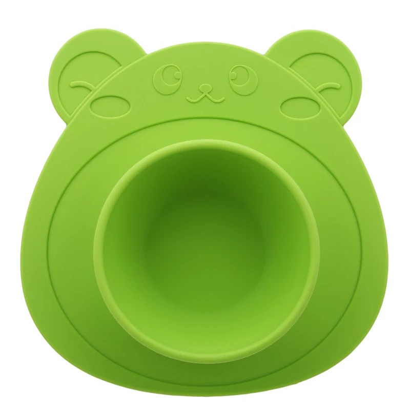 Kids Children Plate 100% Silicone Dishes Bowl With Suction Cup Feeding Food Tray For Baby Toddler | Мать и ребенок