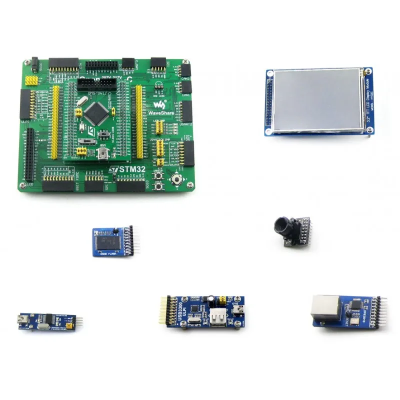 Waveshare Open407V-C Pack A STM32F407VET6 STM32F407 ARM Cortex-M4 STM32 макетная плата + 6 модулей | Компьютеры и