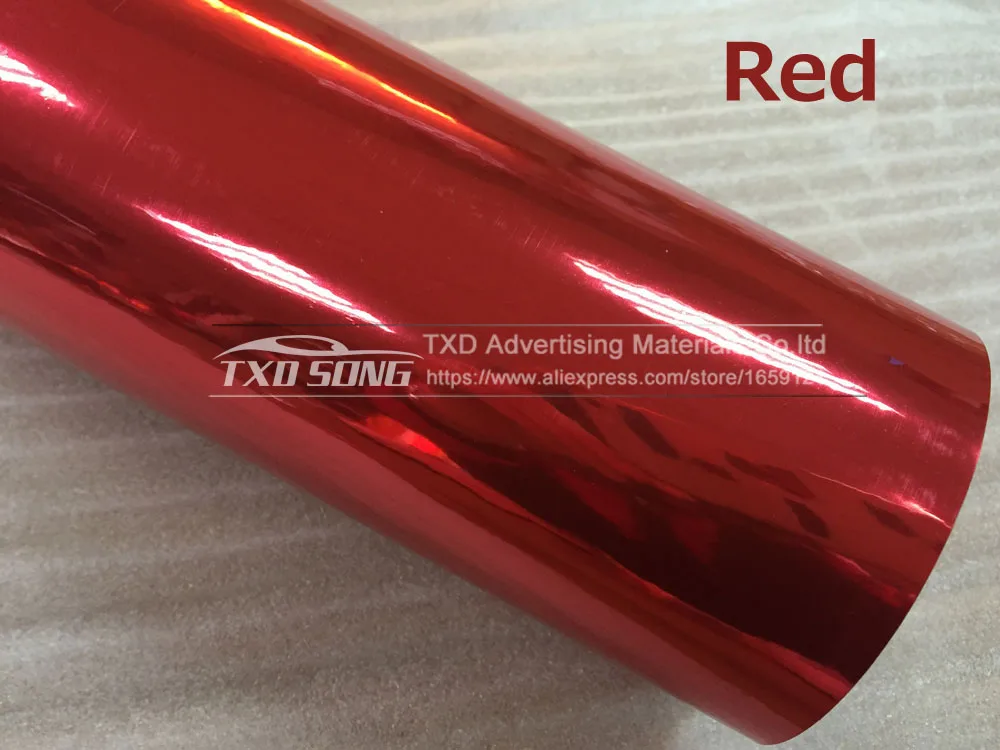 

Высокоэластичная водостойкая красная хромированная зеркальная виниловая пленка с защитой от ультрафиолета, рулонная пленка, автомобильная наклейка, лист наклеек