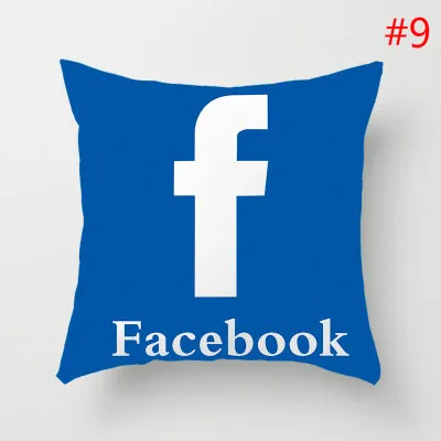 BLRISUP социальные медиа Чехлы для подушек наволочки Facebook/Twitter/YouTube/Snapchat/Inst логотип наволочки Декор для дома Наволочки - Цвет: 9