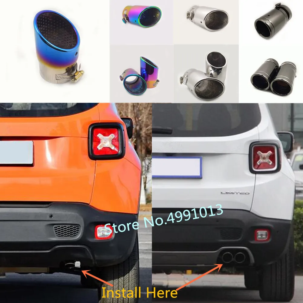 1 шт./2 шт. глушитель из нержавеющей стали для Jeep Renegade 2016 2017 2018 | Автомобили и
