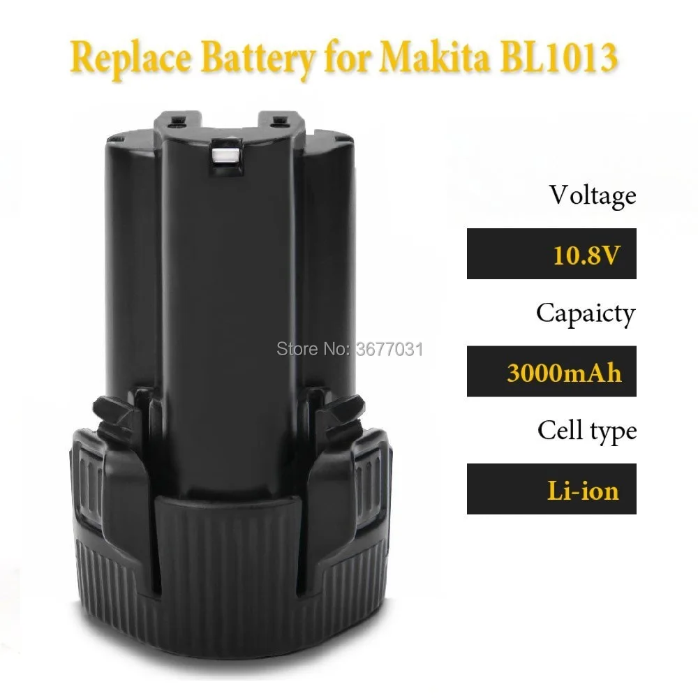 TBATTPLUS 10 8 В BL1013 3.0Ah для Makita BL1014 DF330D 194550-6 194551-4 195332-9 литий-ионный батарея | Электроника