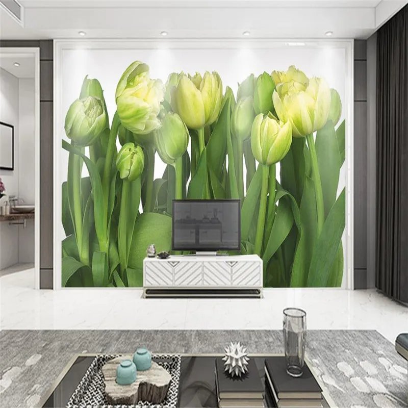 

modern 3D HD custom photo wallpaper living room bedroom TV background wall mural europe flower green 3D wallpaper for walls