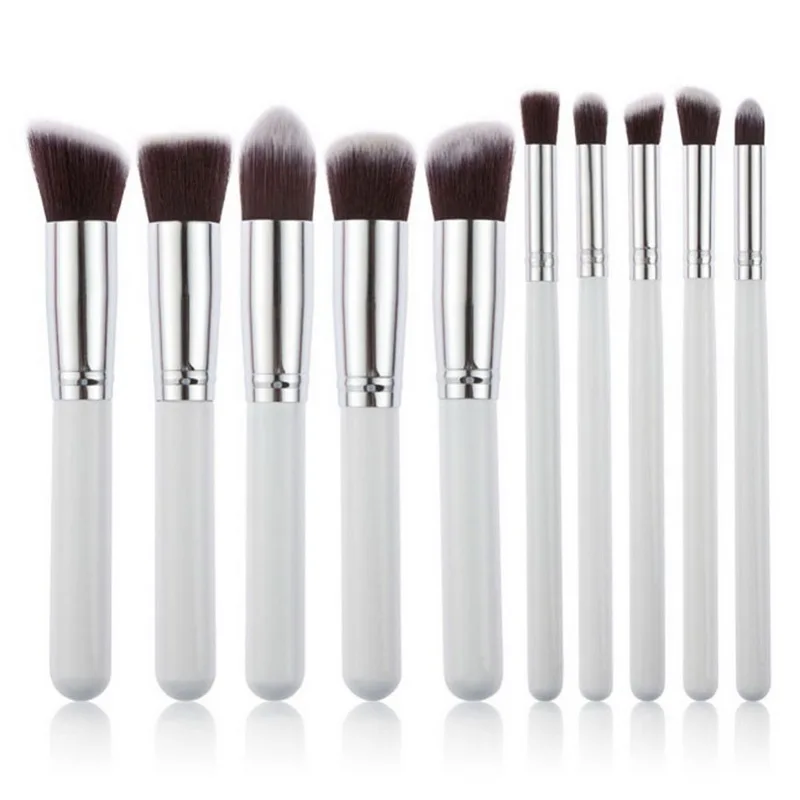 2017 New Fashion 10pcs Makeup Brushes Set Cosmetics Beauty Foundation BB Cream Powder Eyeshadow Eyeliner Lip gloss blusher kits | Красота и