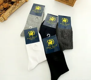 Носки без пятки из чистого хлопка, льняные с вышивкой, мужские повседневные носки Pier POLO, деловые носки, 5 паралот, 2018