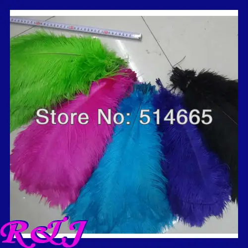 

EMS Free shipping Cheap ostrich feather 100pcs 14-16 inches 35-40cm mix 2 color Ostrich plumage ostrich plume