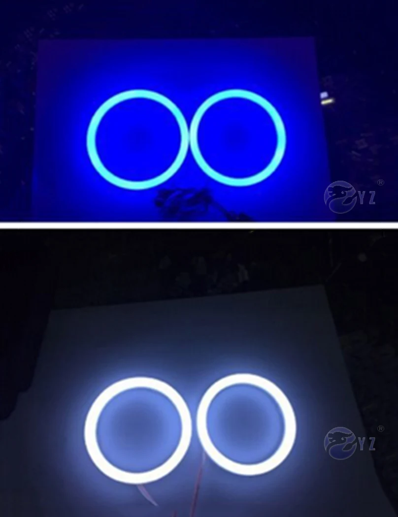 2 шт. автостайлинг RGB COB глаза ангела многоцветные Супер Яркие Водонепроницаемые