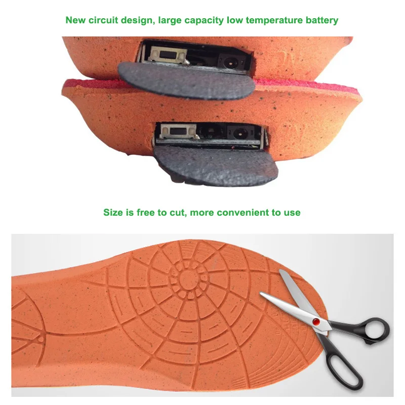Convenient Useful Waterproof USB Rechargeable Electric Heated Insoles Remote Control Foot Warmer Shoes Pad HY99 DC25 | Бытовая техника