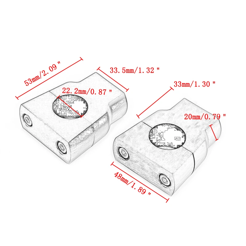 Universal 7/8 inch 22mm Aluminium Motorcycle Handle Bar Mounting Handlebar Risers Clamp | Автомобили и мотоциклы