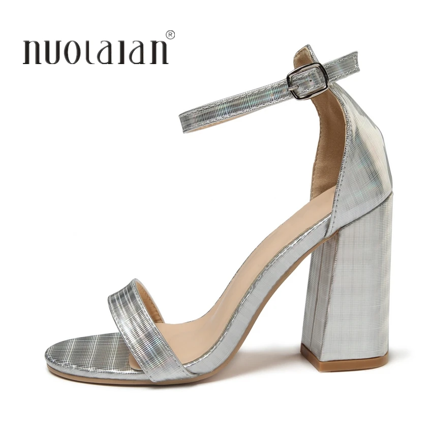 

2019 Hot sell women high heel sandals Sexy ankle strap sandal shoes party dress shoes woman patent leather high heels
