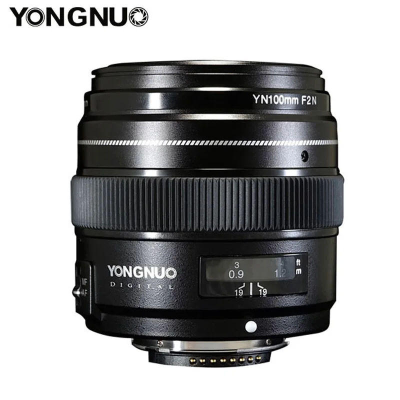 YONGNUO YN100mm F2N AF/MF Средний телефото объектив с фиксированным фокусным расстоянием 100 мм яркий большой диафрагмы с фиксированным фокусным для цифровых зеркальных фотокамер Nikon Камера