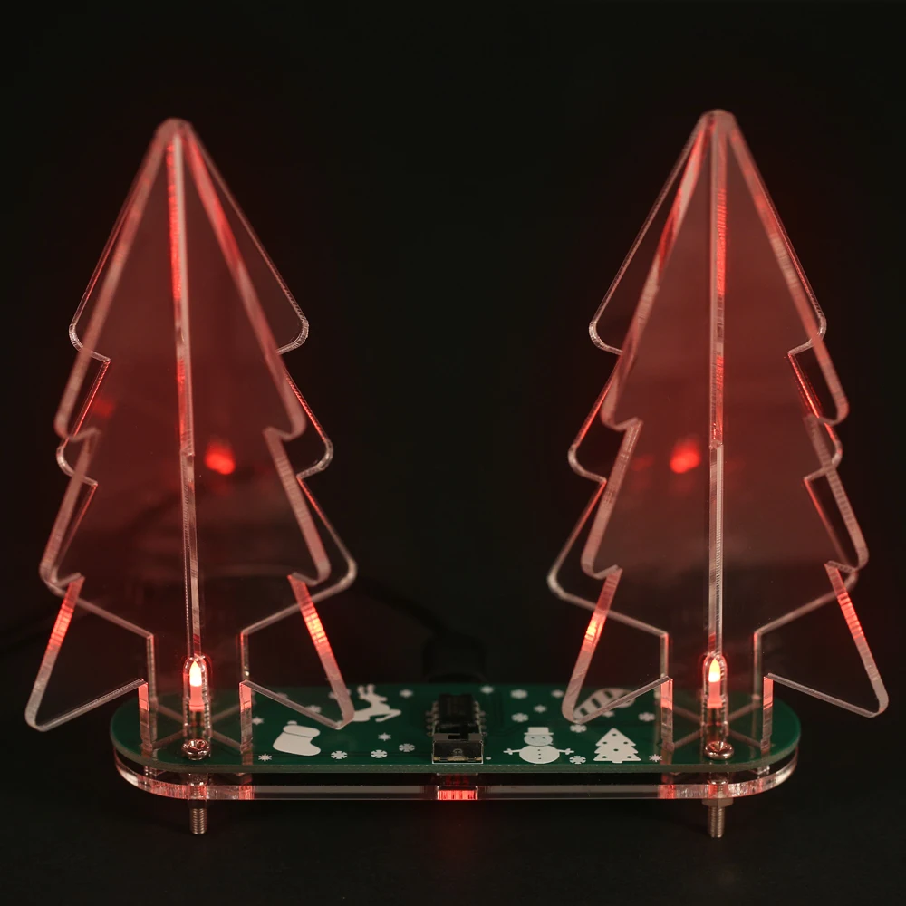 DIY акриловый 3D набор рождественской елки полный цвет светодиодный свет