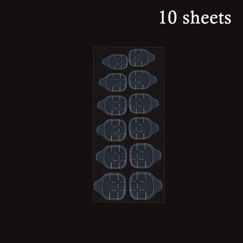 5Sheet-10Sheet поддельные ногти наклейки для пальцев ног прозрачные двухсторонние клейкие наклейки с лентами накладные ногти для наращивания ногтей - Цвет: 10 sheets (12)