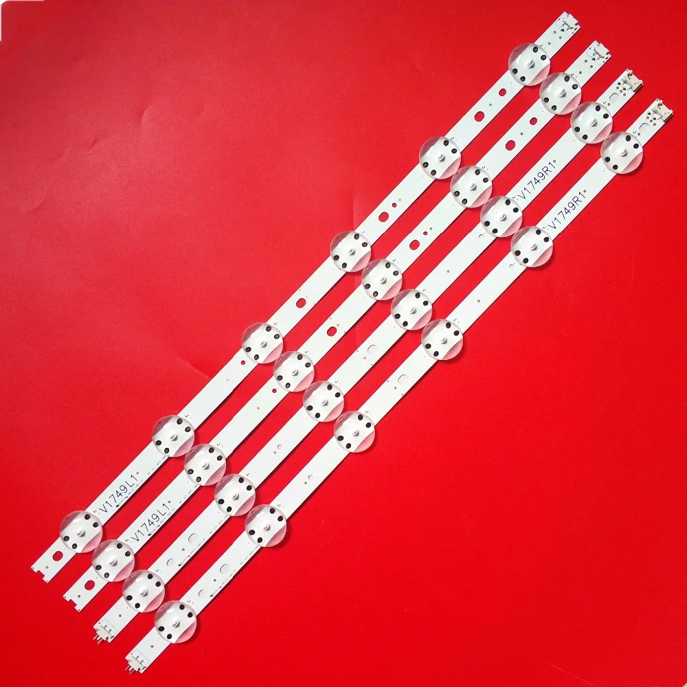 Новинка, комплект 4 шт. светодиодный полосы для LG 49UV340C 49UJ6565 49UJ670V 49 V17 ART3 2862 2863 6916L-2862A 6916L-2863A V1749L1