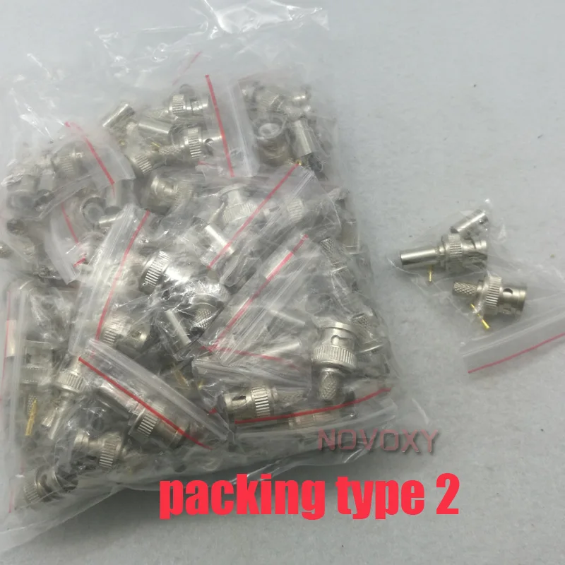 Обжимной штекер NOVOXY BNC для коаксиального кабеля RG59 разъем Q9 3 шт.|bnc male crimp plug|male