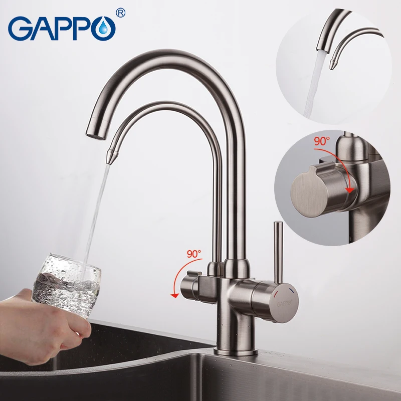GAPPO кухонный кран для питьевой воды на бортике смеситель раковины фильтр