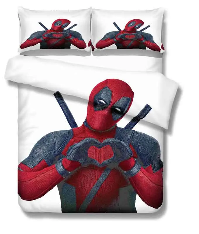 7 Marvel Deadpool 3D комплект постельного белья, постельное белье, пододеяльники, одеяла, комплекты постельного белья, постельное белье(без простыни - Цвет: 7